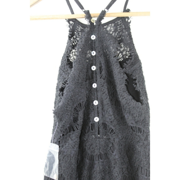 NWOT Free People She's Got It Lace Black Dress XS - Picture 6 of 8